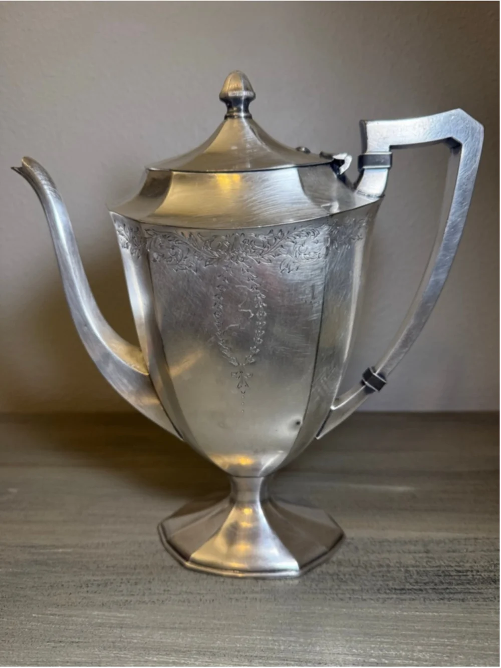 Vintage International Silver Co Silverplate Coffee Pot Urn Style Mid Century USA